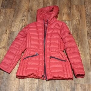 Michael Kors Red Packable Down Fill Puffer Jacket/Coat Size Medium